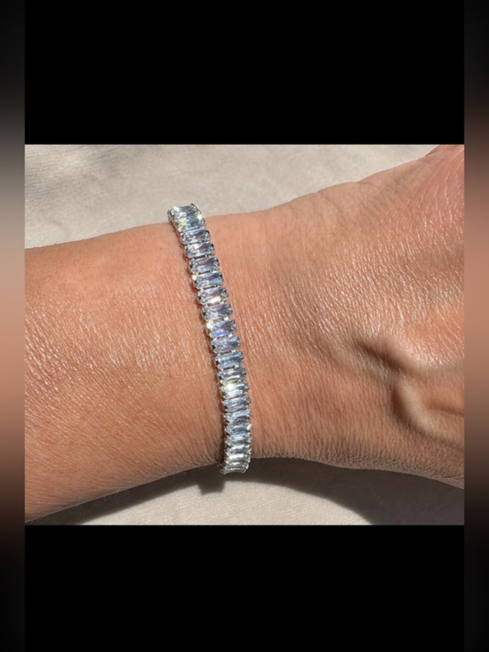 14k vermeil Tennis Bracelet Moissanite 15.9 tcw. 7.5”